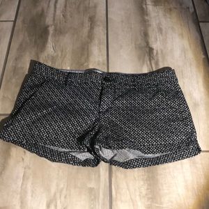 Black and white shorts